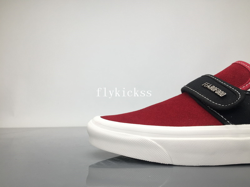 Fear of God x Vans Slip-On VN0A3MQ5NP4H Red